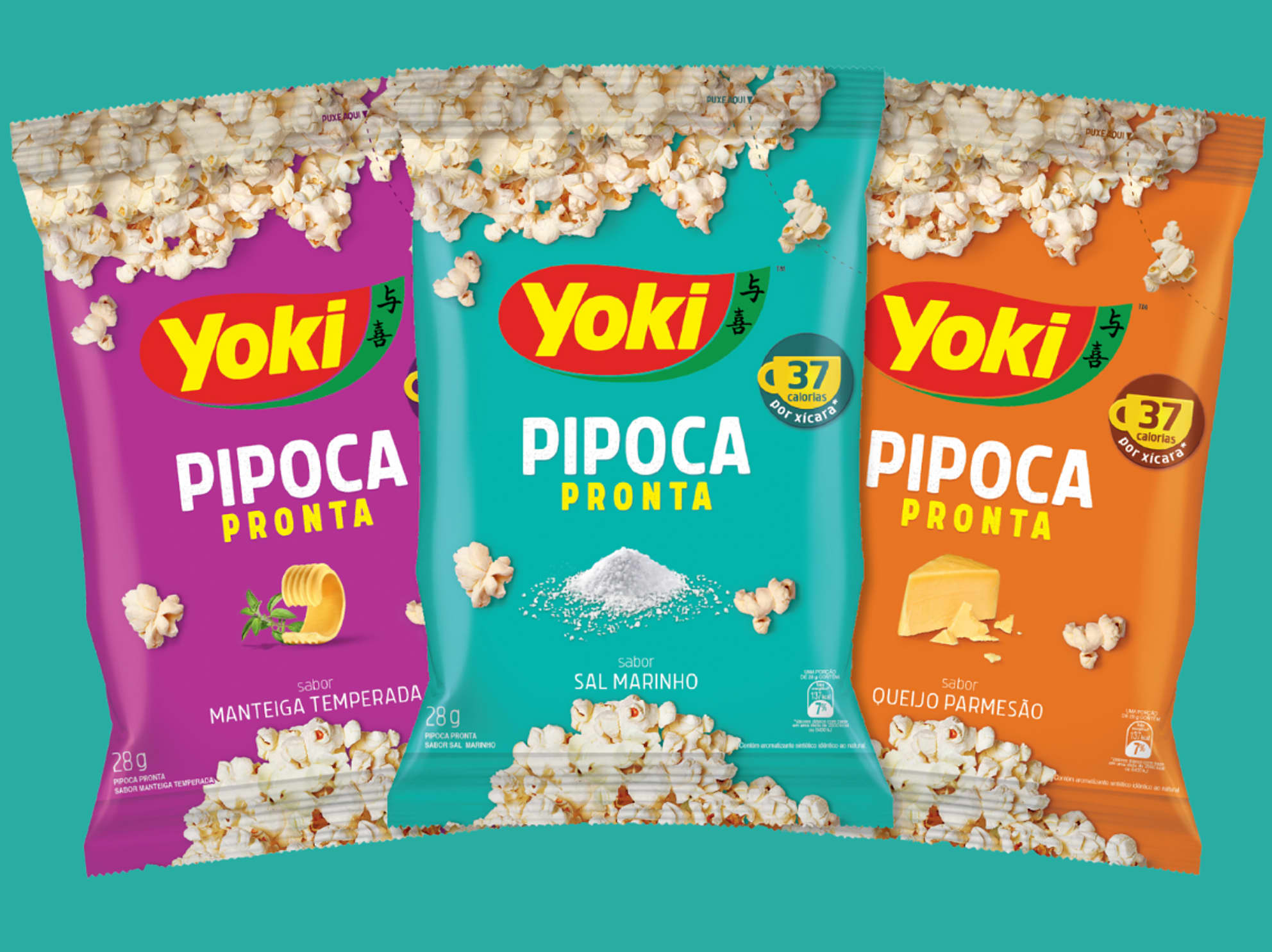 Yoki Pipoca Pronta popcorn packaging
